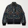 Floral-Print Cotton-Blend Bomber Jacket Floral-Print Cotton-Blend Bomber Jacket