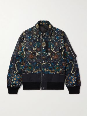 Floral-Print Cotton-Blend Bomber Jacket
