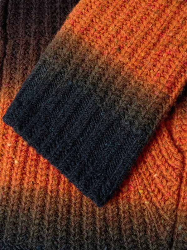 Dégradé Garment-Dyed Ribbed Wool Zip-Up Cardigan - E1 Dégradé Garment-Dyed Ribbed Wool Zip-Up Cardigan - E1