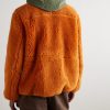 Shell-Trimmed Wool-Blend Fleece Hooded Coat - BK Shell-Trimmed Wool-Blend Fleece Hooded Coat - BK