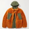 Shell-Trimmed Wool-Blend Fleece Hooded Coat Shell-Trimmed Wool-Blend Fleece Hooded Coat