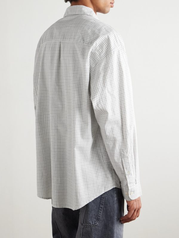 Network Oversized Checked Organic Cotton Shirt - BK