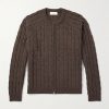 Editor Cable-Knit Wool Zip-Up Cardigan Editor Cable-Knit Wool Zip-Up Cardigan