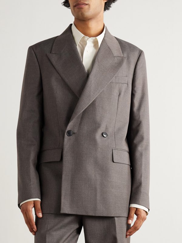 Double-Breasted Wool-Twill Suit Jacket - FR