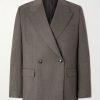 Double-Breasted Wool-Twill Suit Jacket