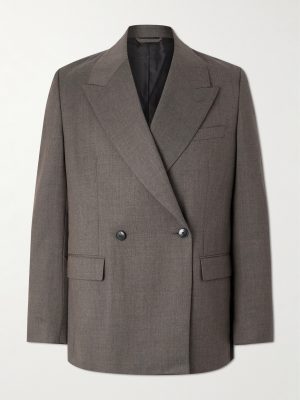 Double-Breasted Wool-Twill Suit Jacket Double-Breasted Wool-Twill Suit Jacket