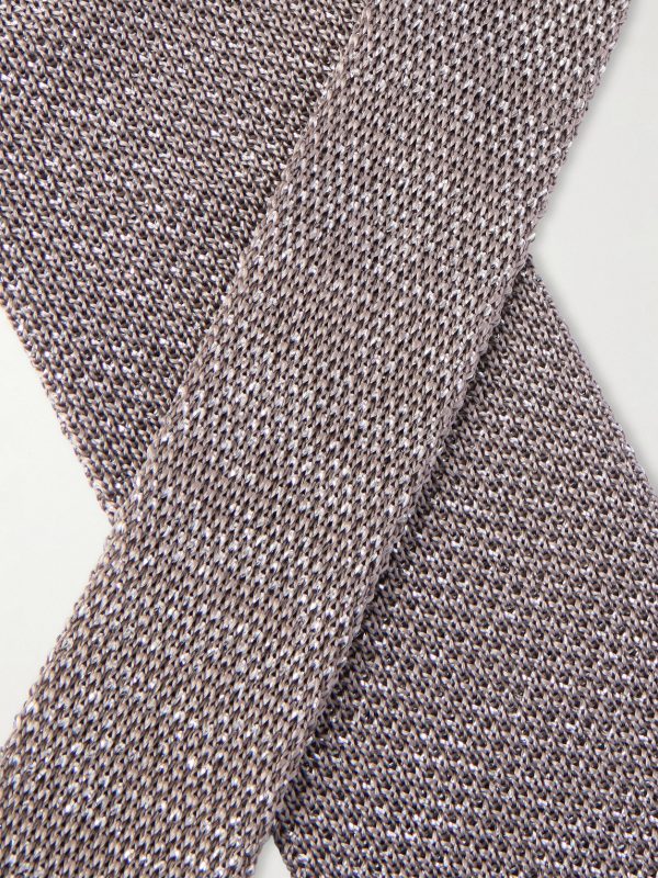 7cm Metallic Silk-Blend Tie - CU