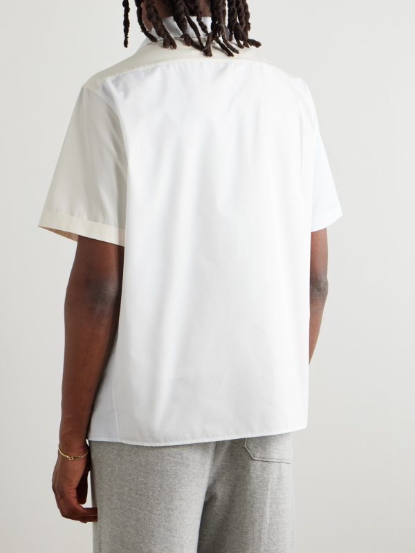 Camp-Collar Colour-Block Cotton-Poplin Shirt - BK Camp-Collar Colour-Block Cotton-Poplin Shirt - BK