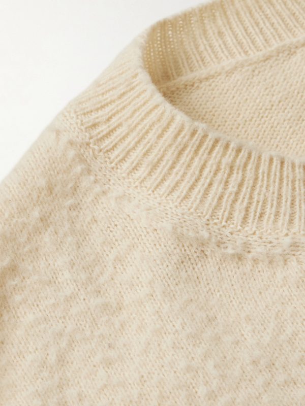Brushed Wool and Cotton-Blend Sweater - CU Brushed Wool and Cotton-Blend Sweater - CU