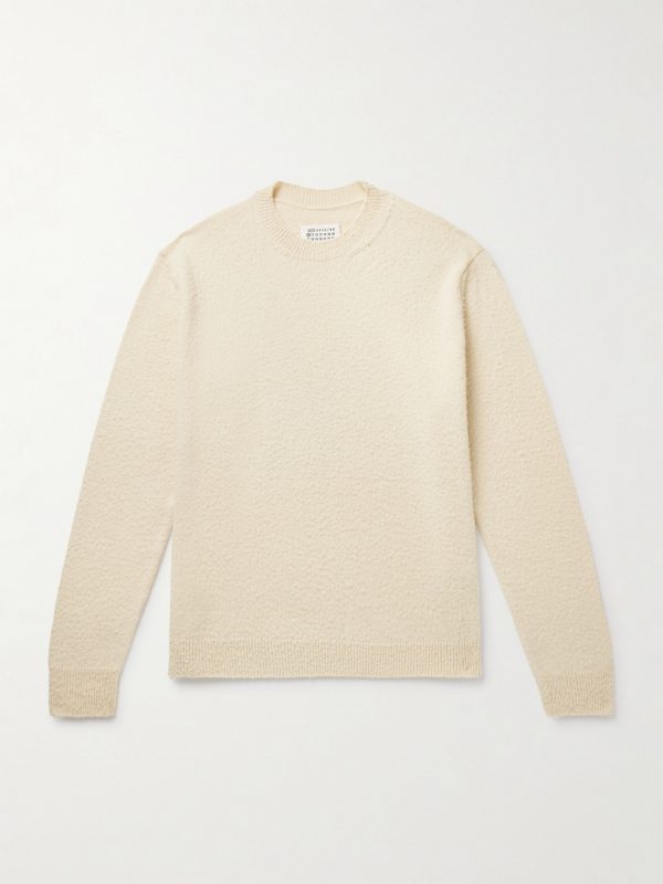 Brushed Wool and Cotton-Blend Sweater Brushed Wool and Cotton-Blend Sweater