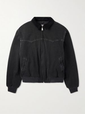 Velvet-Trimmed Padded Cotton-Canvas Jacket Velvet-Trimmed Padded Cotton-Canvas Jacket