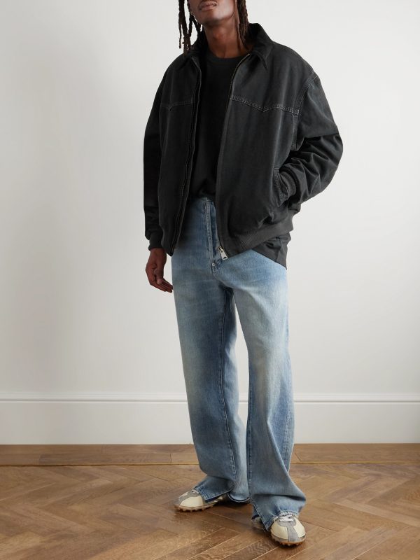 Velvet-Trimmed Padded Cotton-Canvas Jacket - OU Velvet-Trimmed Padded Cotton-Canvas Jacket - OU