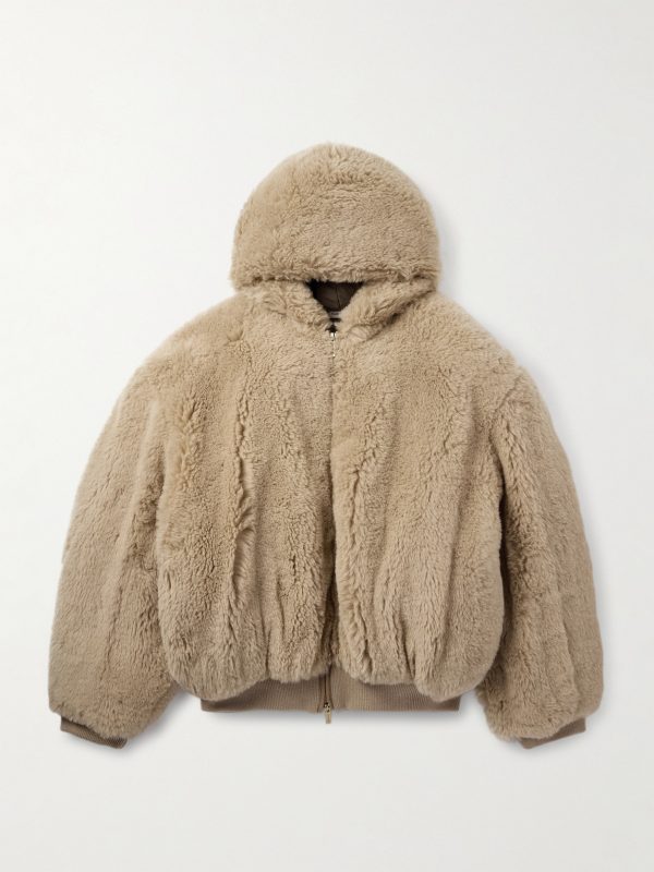 Alpaca and Cotton-Blend Hooded Bomber Jacket