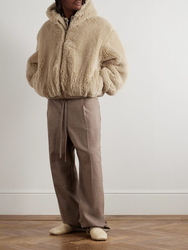 Alpaca and Cotton-Blend Hooded Bomber Jacket - OU