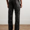 Straight-Leg Full-Grain Leather Trousers - BK