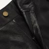 Straight-Leg Full-Grain Leather Trousers - E1