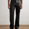 Straight-Leg Full-Grain Leather Trousers - FR