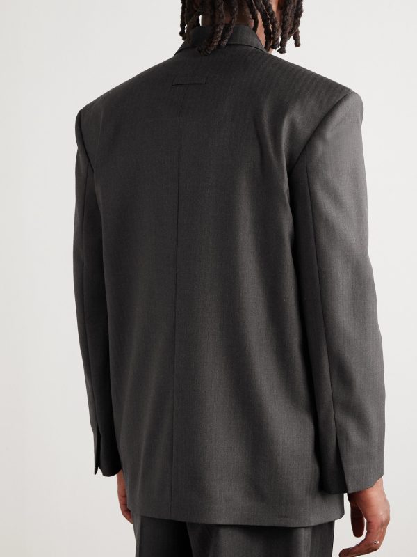 Houndstooth Wool Blazer - BK Houndstooth Wool Blazer - BK