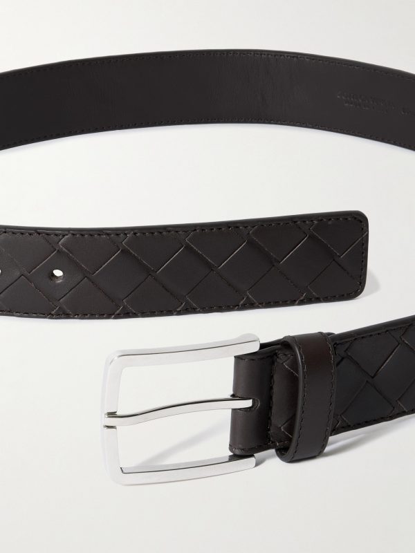 3.5cm Intrecciato Leather Belt - E1