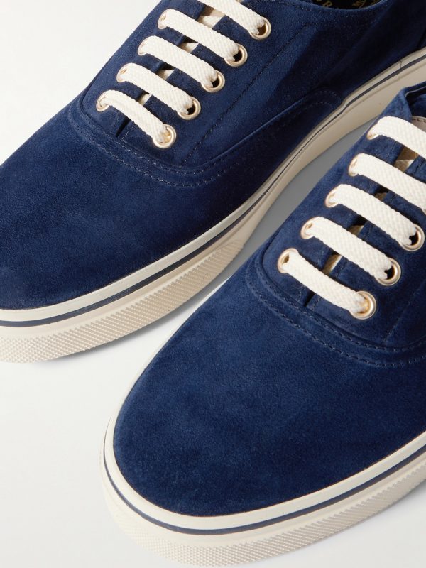 Leather-Trimmed Suede Sneakers - CU Leather-Trimmed Suede Sneakers - CU