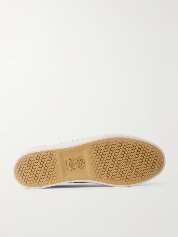 Leather-Trimmed Suede Sneakers - E1 Leather-Trimmed Suede Sneakers - E1