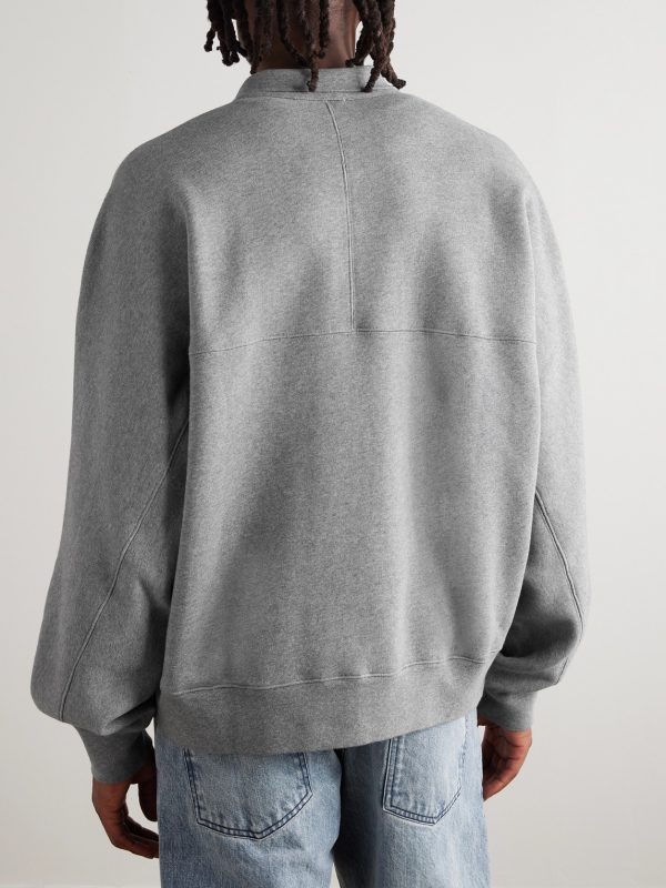 Idris Cotton-Jersey Half-Zip Sweatshirt - BK