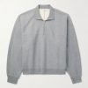 Idris Cotton-Jersey Half-Zip Sweatshirt