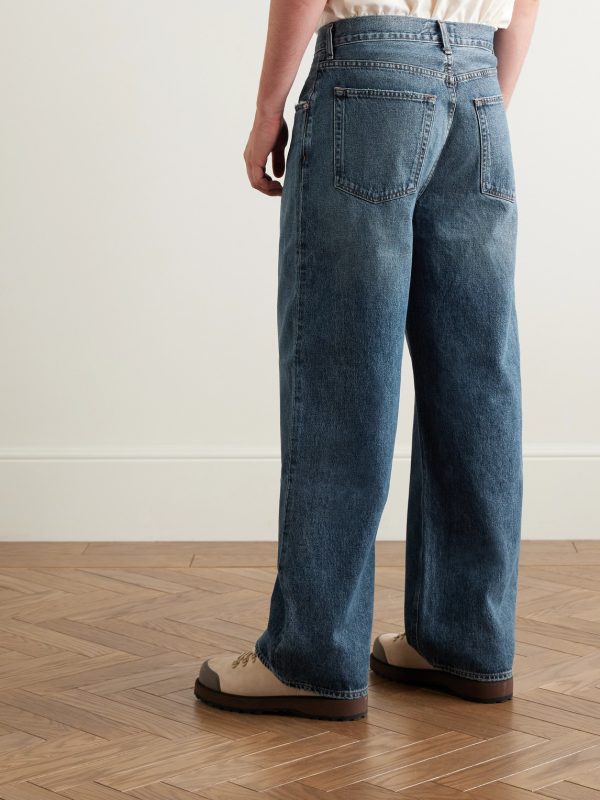 Benton Wide-Leg Pleated Jeans - BK