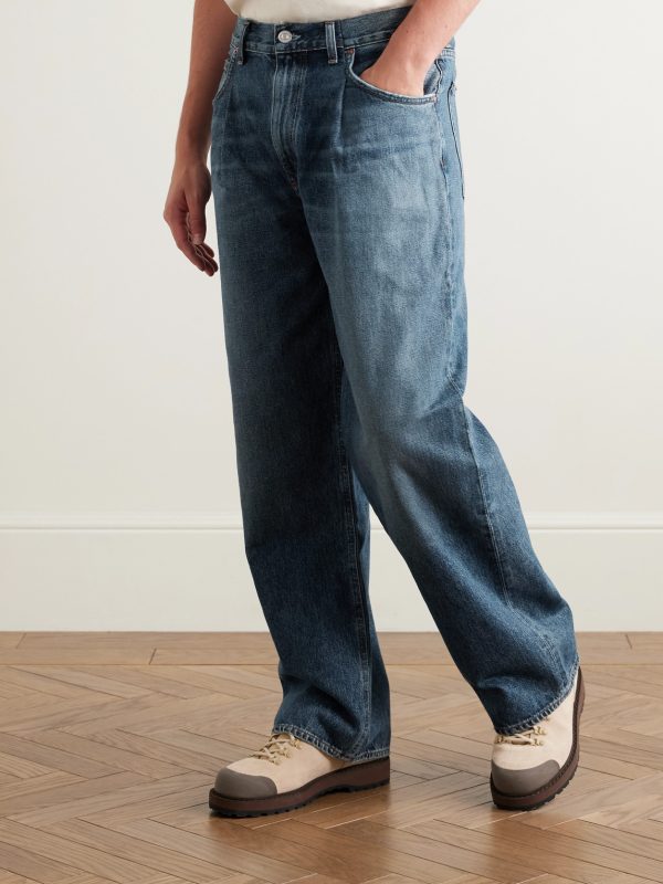 Benton Wide-Leg Pleated Jeans - FR