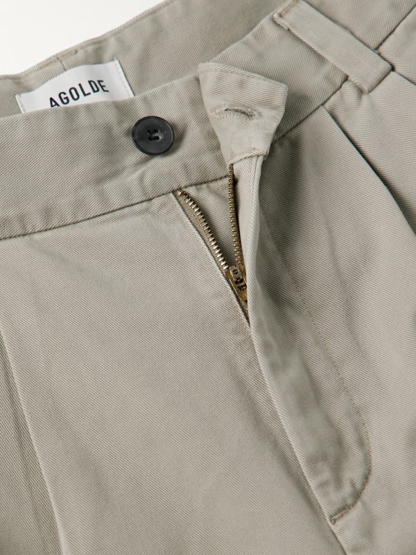 Slater Straight-Leg Pleated Cotton-Twill Trousers - E1 Slater Straight-Leg Pleated Cotton-Twill Trousers - E1