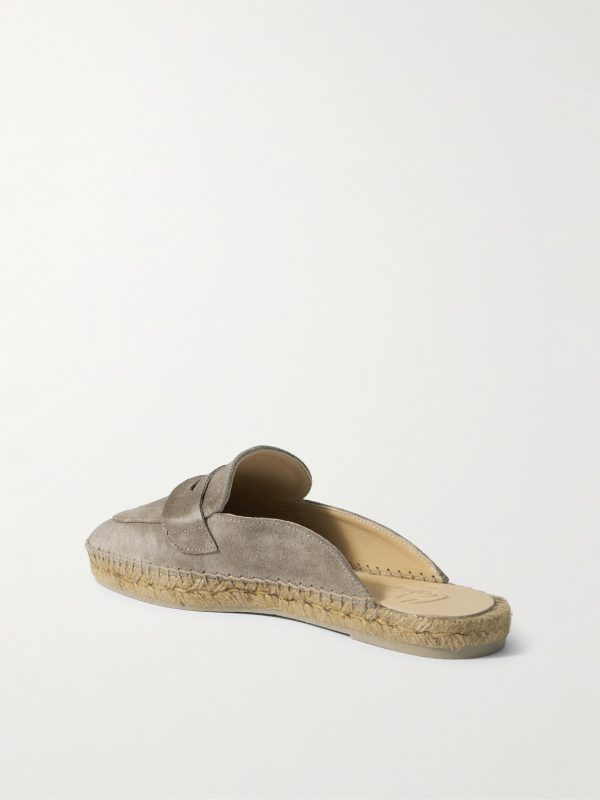 Nando Suede Backless Espadrilles - BK Nando Suede Backless Espadrilles - BK
