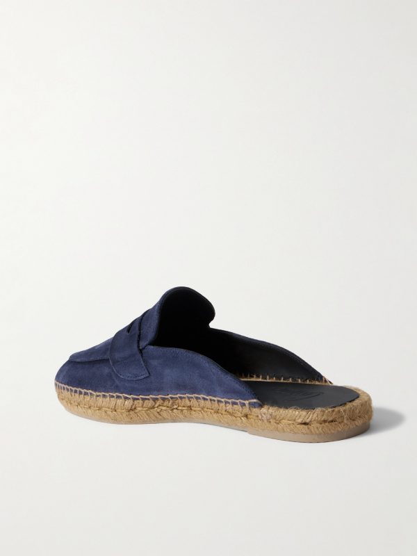 Nando Suede Backless Espadrilles - BK Nando Suede Backless Espadrilles - BK