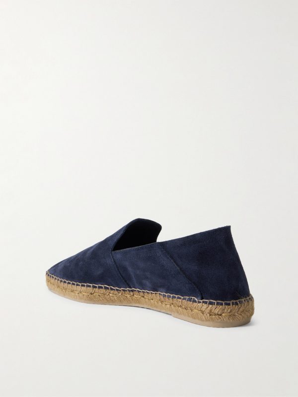 Parker Collapsible-Heel Suede Espadrilles - BK Parker Collapsible-Heel Suede Espadrilles - BK