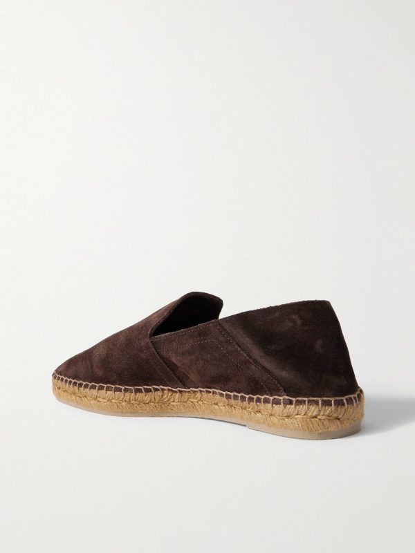 Parker Collapsible-Heel Suede Espadrilles - BK Parker Collapsible-Heel Suede Espadrilles - BK