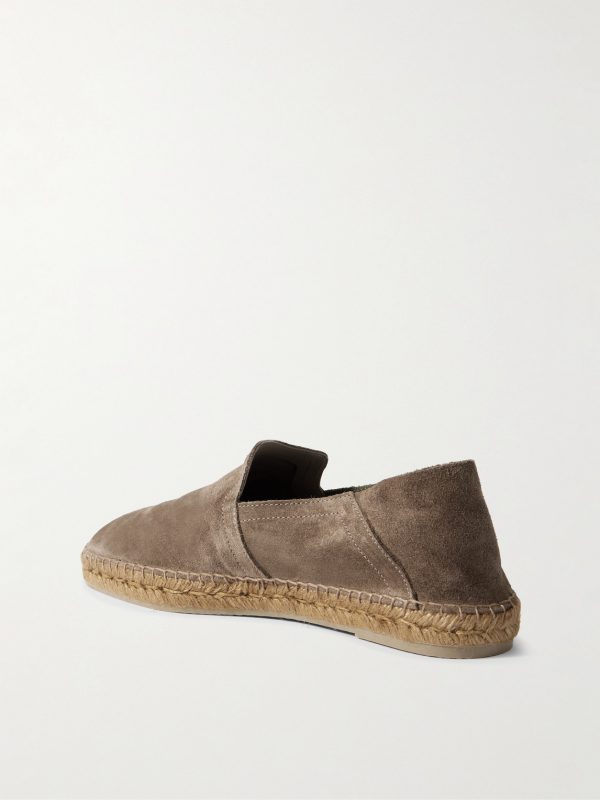 Parker Collapsible-Heel Suede Espadrilles - BK Parker Collapsible-Heel Suede Espadrilles - BK