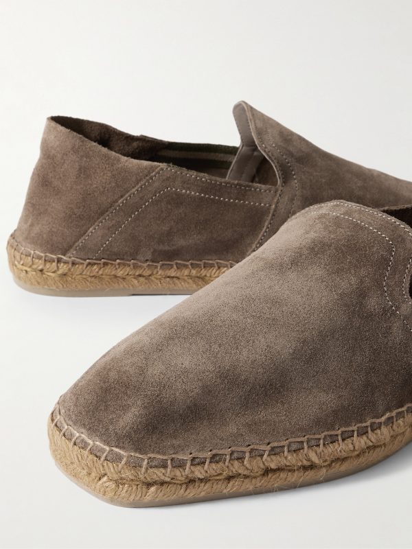 Parker Collapsible-Heel Suede Espadrilles - CU Parker Collapsible-Heel Suede Espadrilles - CU