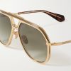 Lockheed Aviator-Style Gold-Tone and Tortoiseshell Acetate Sunglasses - CU Lockheed Aviator-Style Gold-Tone and Tortoiseshell Acetate Sunglasses - CU