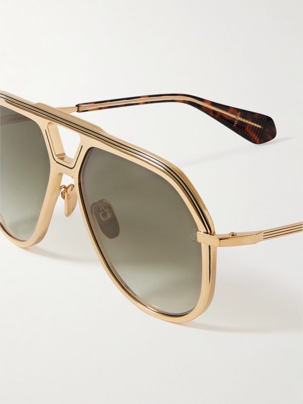 Lockheed Aviator-Style Gold-Tone and Tortoiseshell Acetate Sunglasses - CU Lockheed Aviator-Style Gold-Tone and Tortoiseshell Acetate Sunglasses - CU