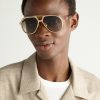 Lockheed Aviator-Style Gold-Tone and Tortoiseshell Acetate Sunglasses - OU Lockheed Aviator-Style Gold-Tone and Tortoiseshell Acetate Sunglasses - OU