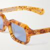 Sandro Rectangular-Frame Tortoiseshell Acetate Sunglasses - CU