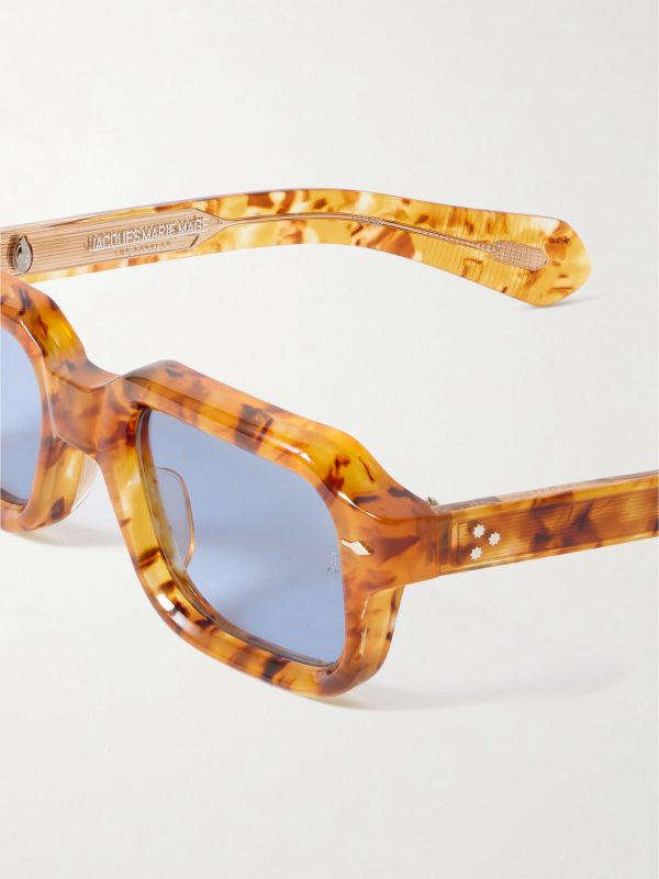 Sandro Rectangular-Frame Tortoiseshell Acetate Sunglasses - CU