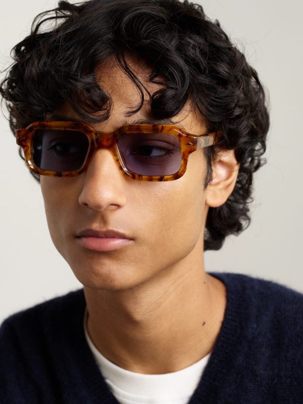 Sandro Rectangular-Frame Tortoiseshell Acetate Sunglasses - OU