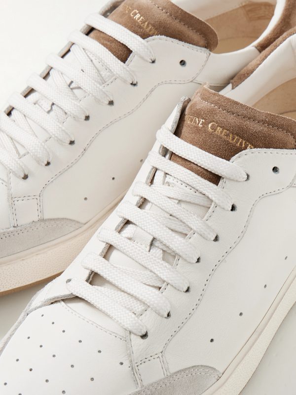 The Answer 001 Distressed Suede-Trimmed Leather Sneakers - CU The Answer 001 Distressed Suede-Trimmed Leather Sneakers - CU