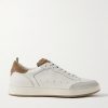 The Answer 001 Distressed Suede-Trimmed Leather Sneakers The Answer 001 Distressed Suede-Trimmed Leather Sneakers
