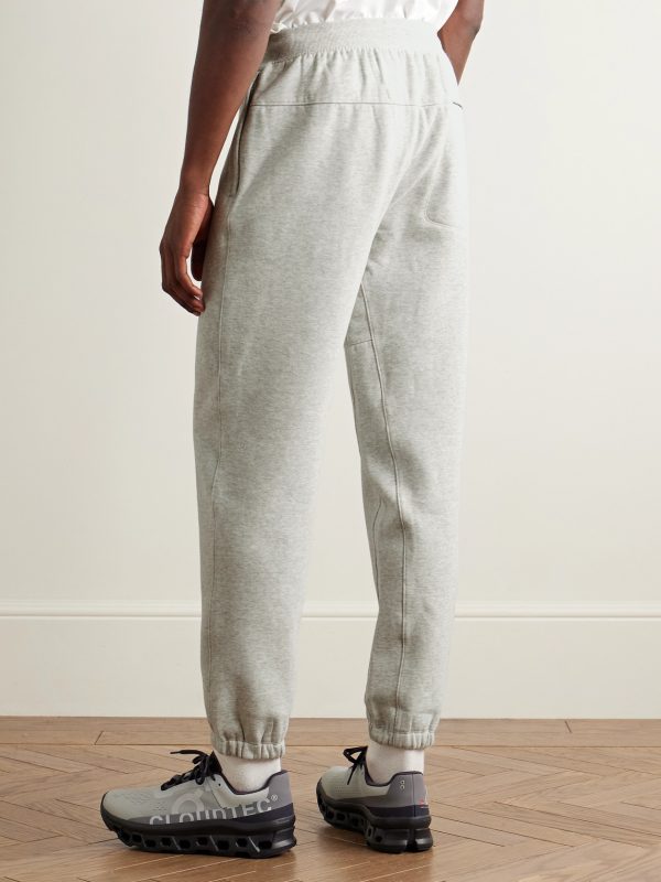 Steady State Tapered Cotton-Blend Jersey Sweatpants - BK