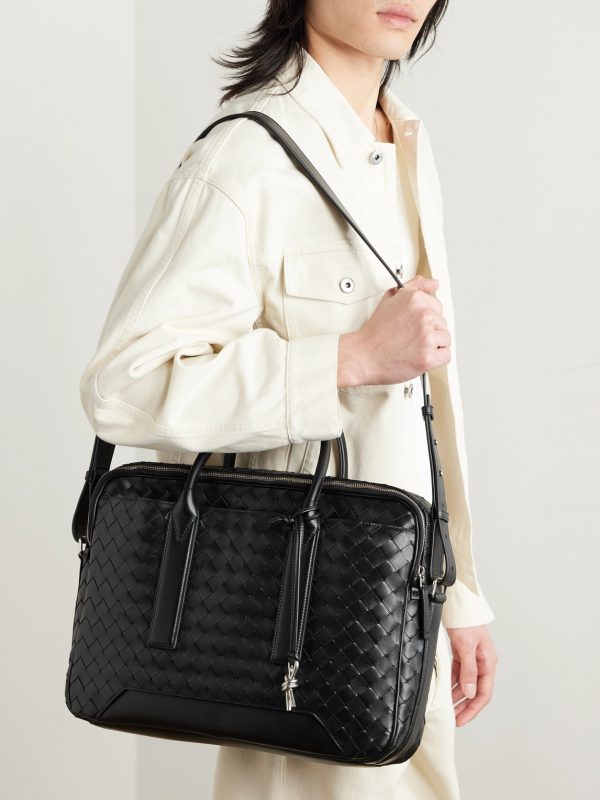 Intrecciato Leather Briefcase - E2