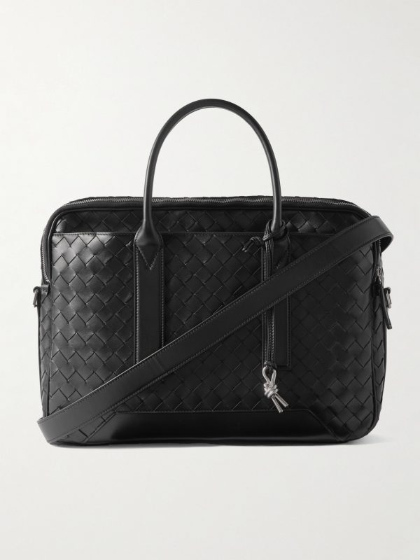 Intrecciato Leather Briefcase