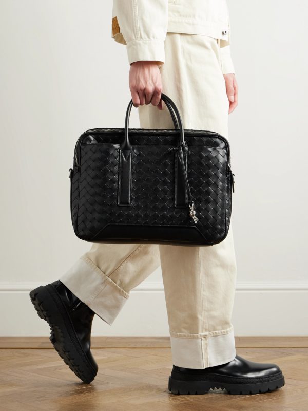 Intrecciato Leather Briefcase - OU