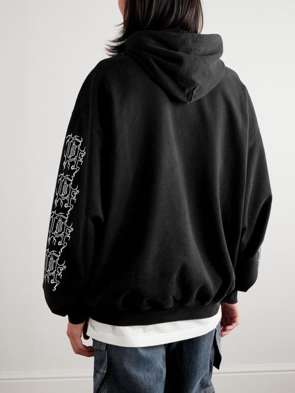 + Cradle of Filth Oversized Printed Cotton-Jersey Hoodie - BK + Cradle of Filth Oversized Printed Cotton-Jersey Hoodie - BK