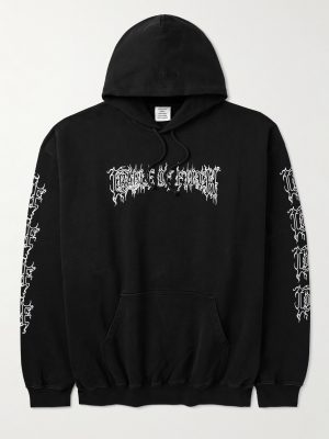 + Cradle of Filth Oversized Printed Cotton-Jersey Hoodie + Cradle of Filth Oversized Printed Cotton-Jersey Hoodie